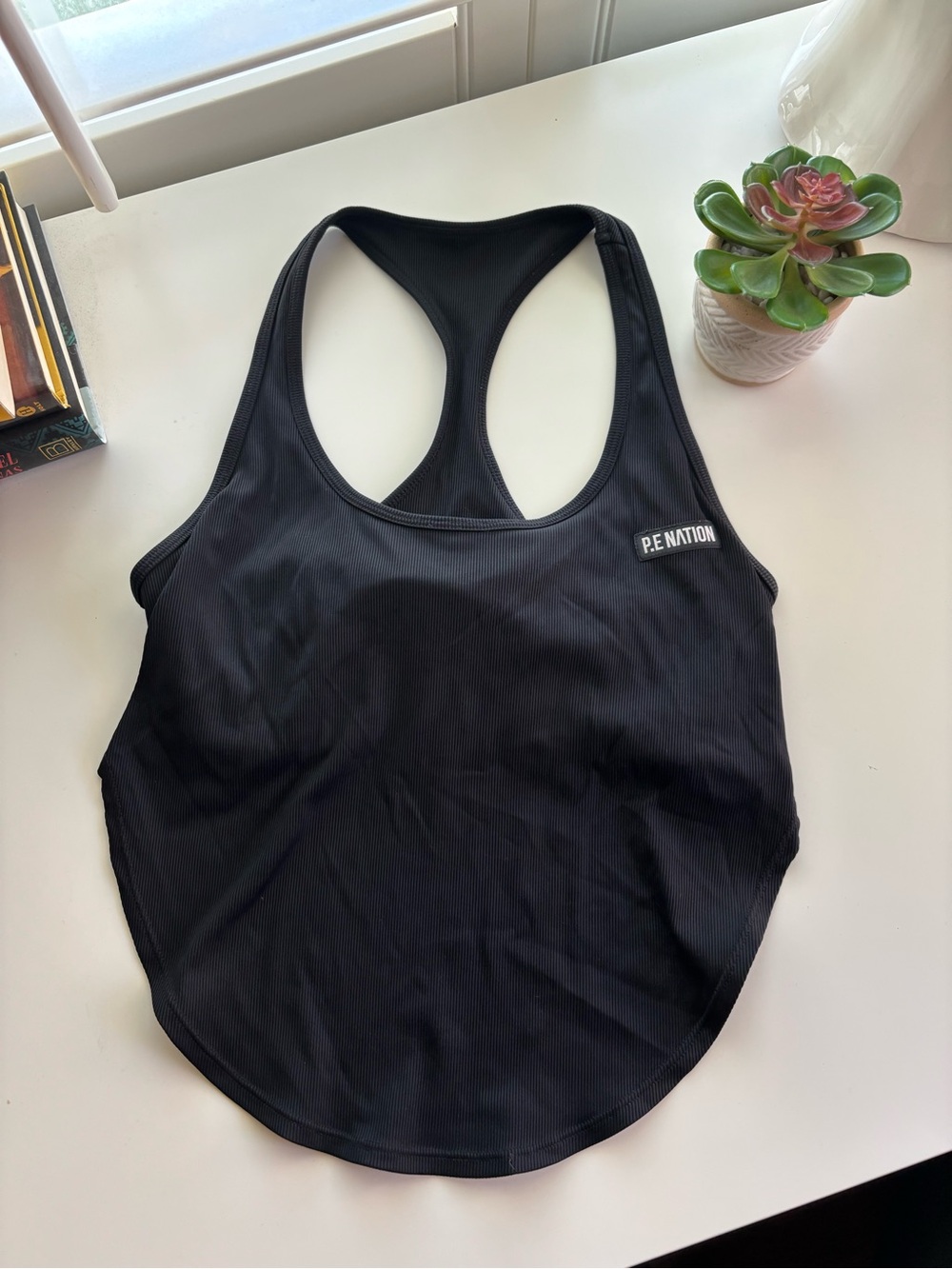 P.E Nation Black Backless Tank Built-In Sports Bra XS